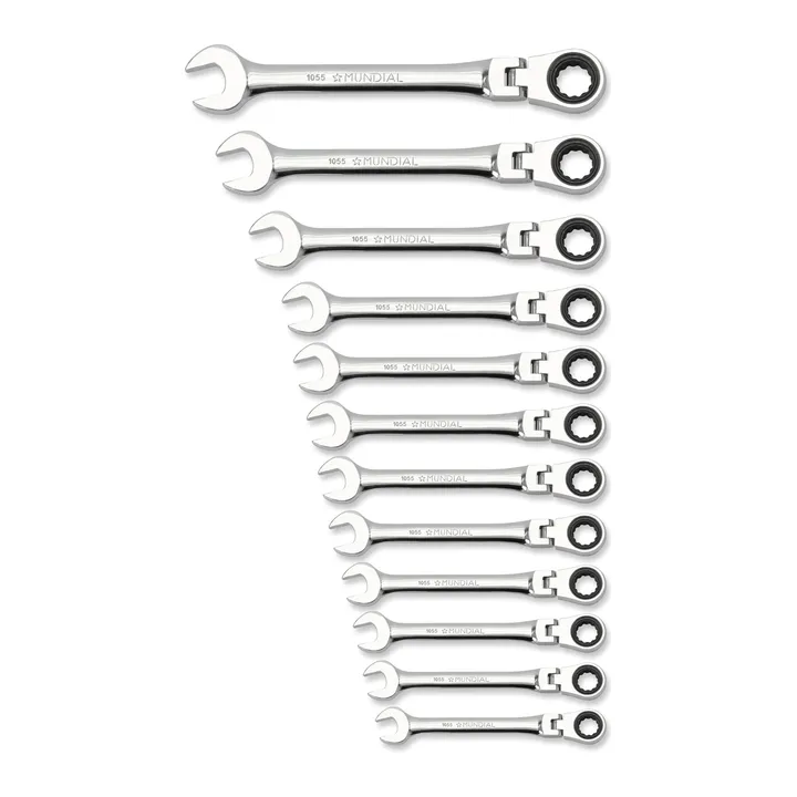 Mundial ratcheting combination spanners