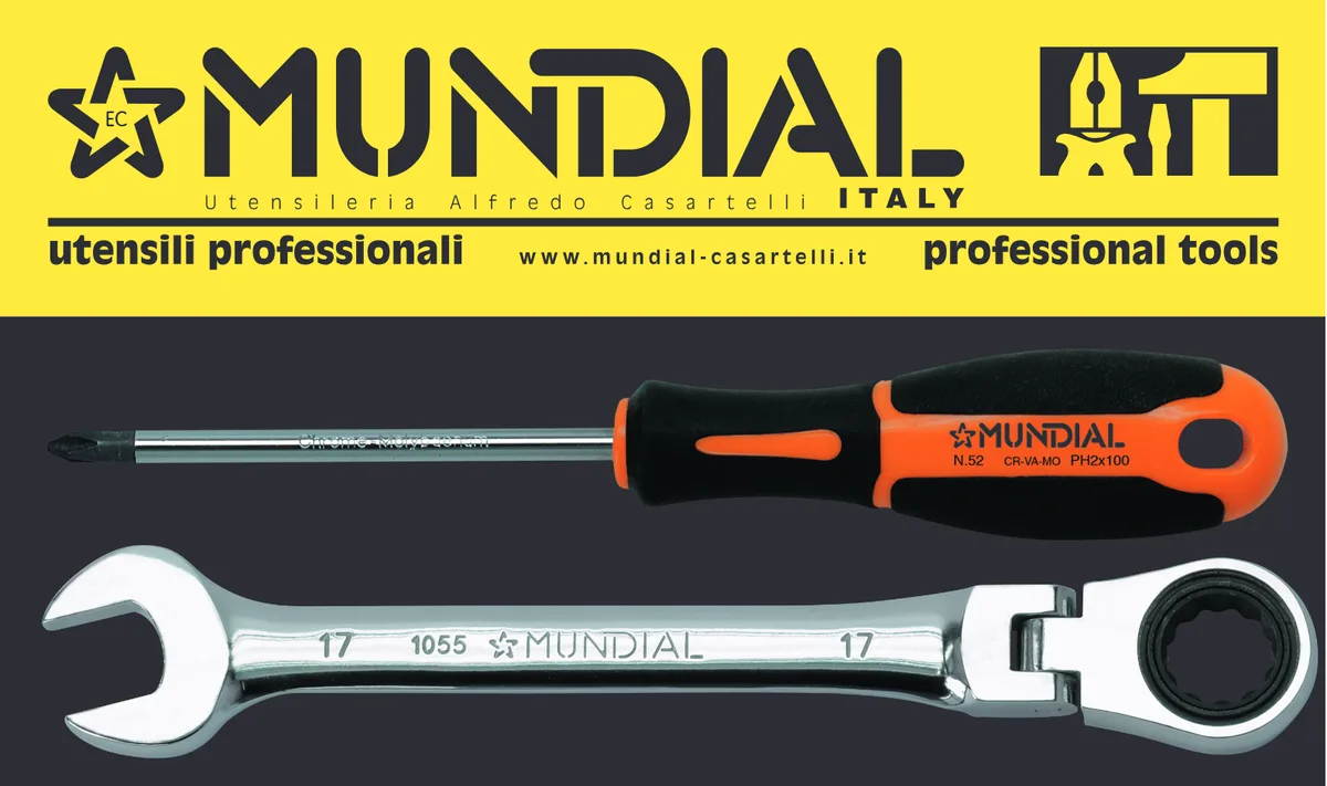 Mundial professional tools: screwdriver and ratchet spanner